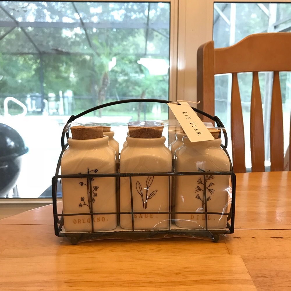 NEW RAE DUNN SPICE RACK HERB RARE HTF